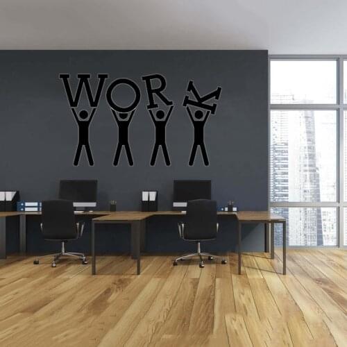 Office Quote Ceo Success Motivation Wall Decal Idea Teamwork Business Worker Inspire Office Decoration Stickers Mural A16-003