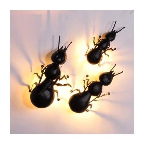 Simple Creative Iron Insects Wall Sconce Modern LED Wall Light Fixtures For Bedroom Bedside Wall Lamp Home Lighting Lampara