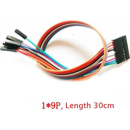 10Pcs Dupont Wire 2.54mm Dupont Cable Line Wiring 1*9P/2*5pin/2*7P Housing for DIY Robot Gray Sensor