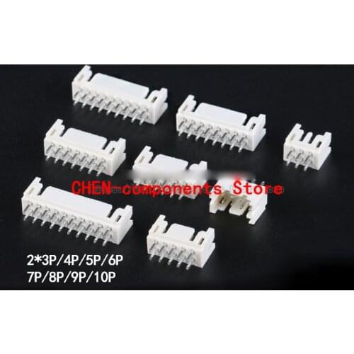 20pcs PHD2.0 2*3/4/5/6/7/8/9/10P Straight pin 2.0mm pitch connector connector socket