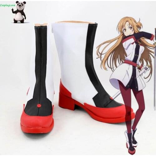 Sword Art Online Ordinal Scale Yuuki Asuna Yuki Asuna Movie Cosplay Shoes Long Boots Newest Custom Made CosplayLove