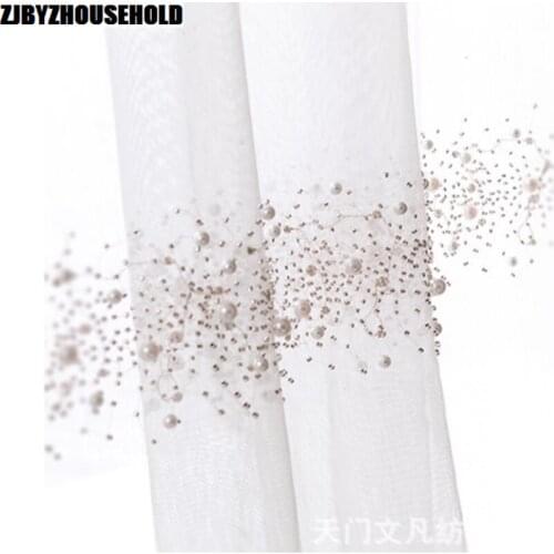 Beaded Yarn Starry Sky Romantic Light Luxury French Window Screen Customization Curtains for Living Dining Room Bedroom