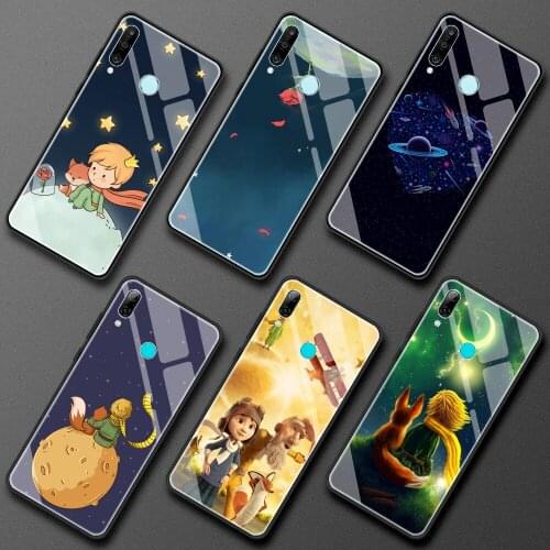 Glass Case for Huawei P30 Lite P40 Pro P20 P Smart Z Y7 2019 Honor 8X 20 Tempered Phone Cover Shell Coque The Little Prince