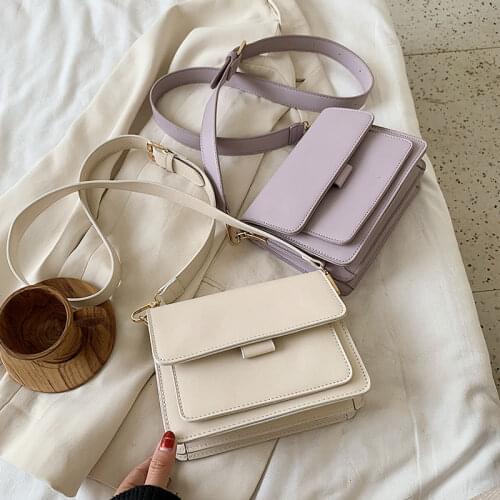 Crossbody Bag Women Designer Shoulder Bag Female Handbag Purse Texture Fashion 2021 New PU Leather Solid Color Simple All-match