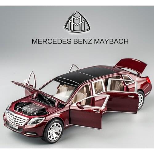 TAKARA TOMY 1:24 Model Car Boy Sound Light Toy Car Gift Collection with Acousto-optic Return Force Mercedes Benz Maybach S600
