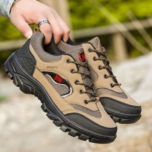 Trekking spring and autumn breathable outdoor sports thick-soled shoes men