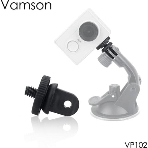 Vamson for GoPro 8 7 6 5 4 Black Metal 1/4 Mini Tripod Adapter for yi 4K fo OSMO Action-VP102