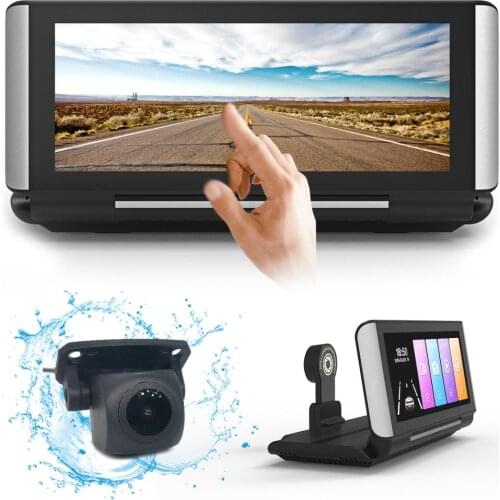 VISKOO 1080P FHD Dual Dash Cam Streaming Media Front Rear Double Recording Backup Camera 15M wire for trucks rv suv trailer car