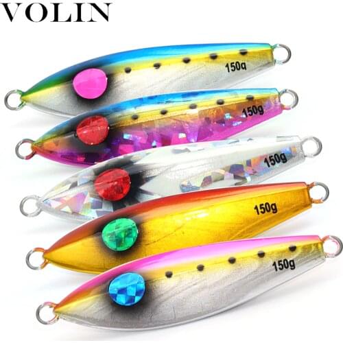 VOLIN 1pc NEW Ocean Fishing Lure Slow Jig Metal Lure 120g 150g Fishing Squid Bait Jig Sea Lure Artificial Wobbler Japan Bait