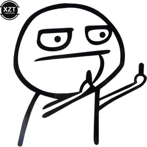 1 Pcs Auto Car Cartoon JDM Sticker Funny Middle Finger Reflective Vinyl OEM ODM Car Sticker Motorcycle Decal Styling