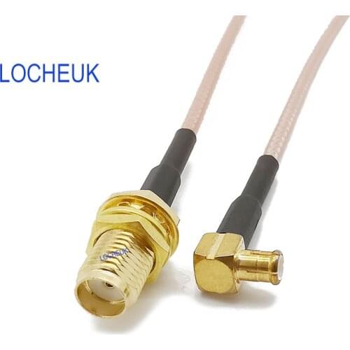 1Pcs Right Angle SMA-MCX RF Coaxial Connector SMA Female Jack to MCX Male Plug RG316 Pigtail Cable Wire Bulkhead Adapter 3/6/9m