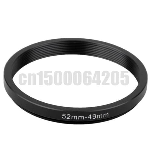 2pcs Free shipping Black Step Up Filter Ring 52mm to 49mm 52mm-49mm 52-49mm