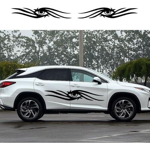 2x eye (one for each side) Graphic Camper Van RV Trailer Truck MotorHome Vinyl Graphics Kit Decal Car Stickers for rear & bonnet