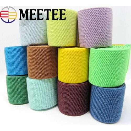 5Meters 38mm Nylon Elastic Band Fashion Rubber Band Shoes Pants Waistband Ribbon Webbing Bias Binding Tapes Accessories KY490
