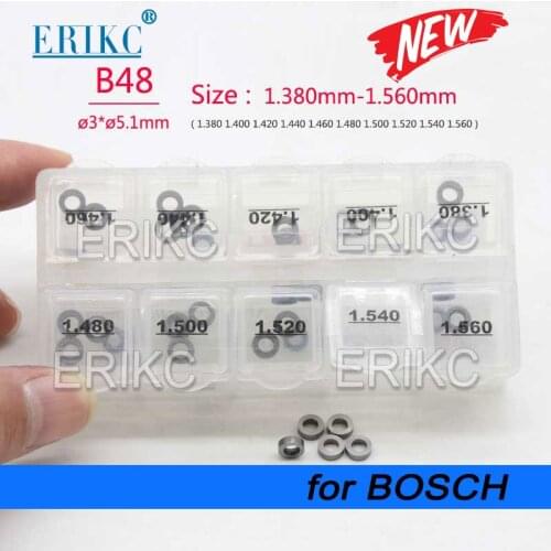50PCS ERIKC B48 Shim Size: 1.38mm-1.56mm Gaskets Injector Nozzle Washers Oil Adjustment Shims Plain Washer Set Assy