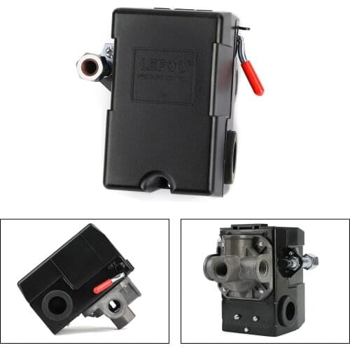 Areyourshop Pressure Switch Control Valve Air Compressor 90-120Psi 4 Port Heavy Duty 26 Amp