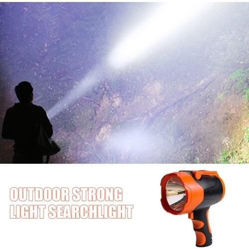 Cordless Spotlight USB Rechargeable LED Flashlight Handheld Searchlight for Camping Outdoor 10W 2 x 2000mA QW