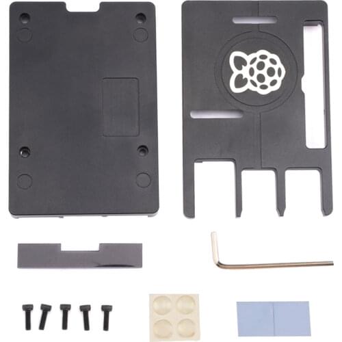 For Raspberry Pi 3 Model B+ Case Black CNC Aluminum Case Ultra-thin Metal Shell for RPI 3 Model B plus Enclosure