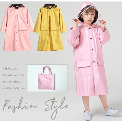 2021 Polyester Baby Raincoat Outdoor Waterproof Rain Coat Children Impermeable Poncho Boy Girl Rain Jacket Gift
