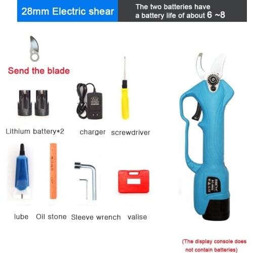Power Tools Electric Battery/ Electric pruning shear Apple tree battery pruner and garden use pruning scissors/28MM/SC8603