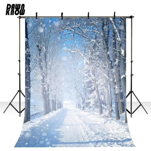 DAWNKNOW Christmas Snowscape Background Fotografia Forest Winter Wonderland Photography Backdrop Children Photocall lv1177