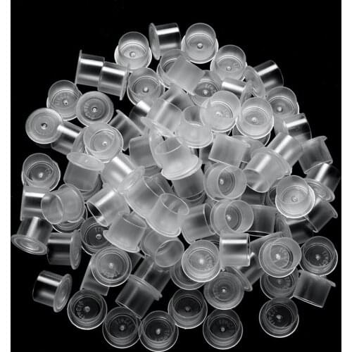 500pcs Tattoo Ink Cups Caps Plastic Pots Pigment Containers Supplies Medium