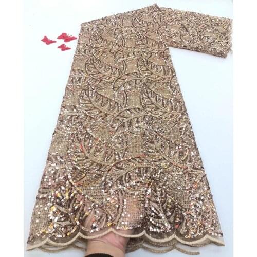 Beautiful J-1166812 French Tulle fabric Embroidered Lace Fabric with Sequins for nice Dress