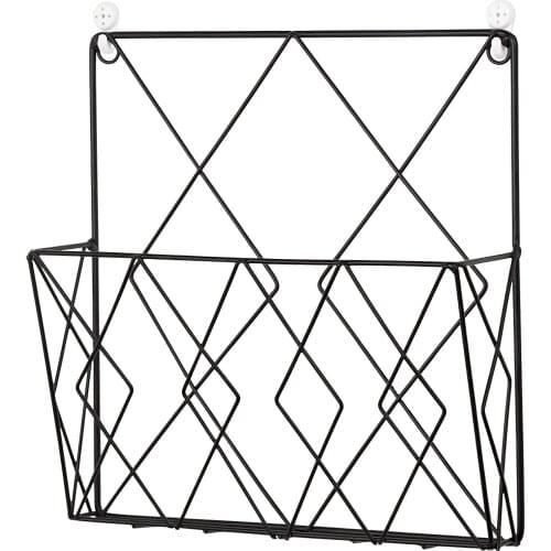 Metal Wall Living Room Newspapers Rack Books Magazine Holder Toilet Black Organizer Corridor Living Room