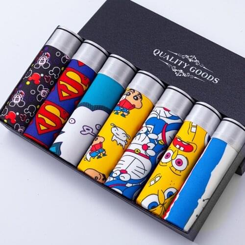 5/7pcs/ lotMens Sexy Underwear Cartoon Fun Anime Trend Boxer Shorts High Quality Soft and Comfortable Fabric Underwear Men