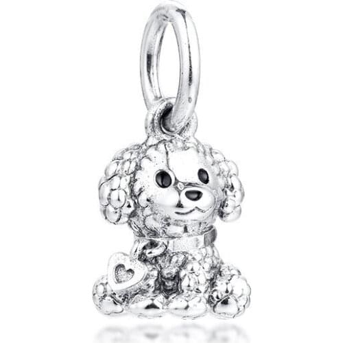 New 2020 Jewellery DIY Poodle Puppy Dog Charms 925 Sterling Silver Beads for Jewelry Making Pet Bead Fit Charm Bracelet Femme