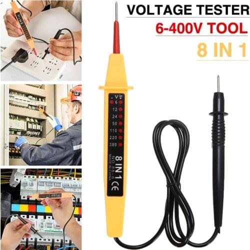 New 6-400V AC DC Voltage Current Tester Continuity Tester Car Lamp Tool 8 IN 1 Voltage Test Pen Diagnostic Tool