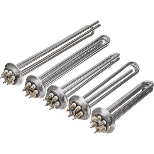 2 Inch Tri-clamp OD63 220V All 304SUS Electrical Heating Element Immersion Water Oil Heater 63mm Flange Disc Heating Tube