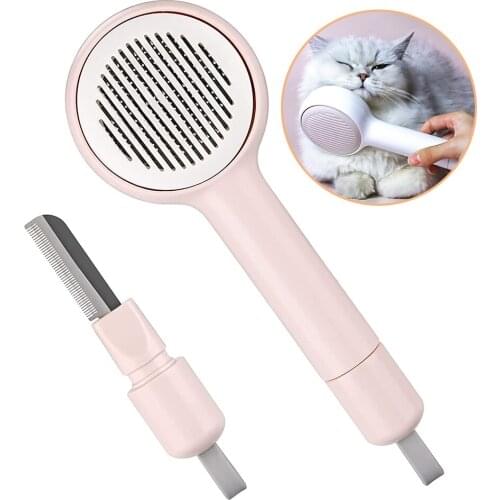 Dog Hair Removal Self Cleaning Comb Grooming Cats Flea Comb Pet Products for Dogs Grooming Toll Automatic Hair Brush Trimmer