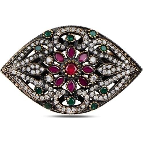 Silver 925 Sterling Zircon Cubic Zirconia Authentic Brooch