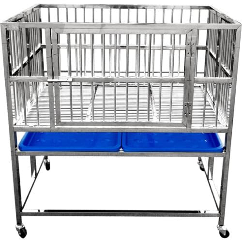 Stainless Steel Cage Running Bed Folding Dog Cage Small Dog Medium Dog Selling Dog Cage Adjustable Height