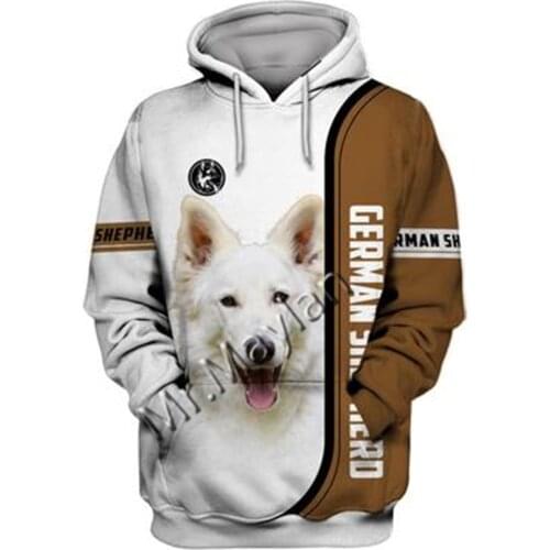 Unisex 3D German Shepherd Graphic Hoodie Harajuku Hoodie Alt Clothing Animal Crossing Streetwear Oversized Hoodie Pullover QW-81