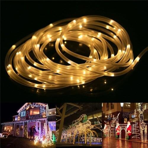 5M 50 LED Rope Lights Outdoor Tube String Strip Lighting RGB LED Strip 8 Mode for Home Decoration Wedding Camping Party Bedroom