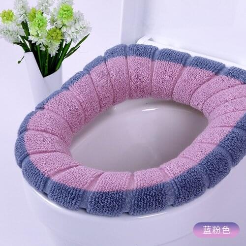 Bathroom Toilet Seat Closestool Washable Soft Warmer Mat Cover Cushion Cover