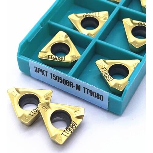 3PKT100408R M TT9080 External TurningTool CNC Lathe parts Tool 3PKT 100408R CVD + PVD Milling Cutter Carbide