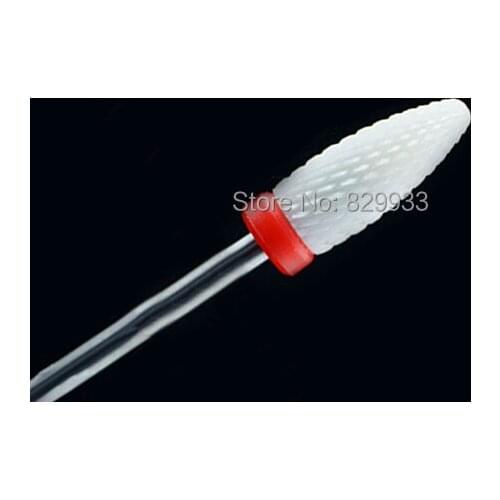 Flame White Fine Tough Zirconia Ceramic Nail Drill Bit Tools for Dental Beauty Care Nail Art Salon Manicure Pedicure Polishing