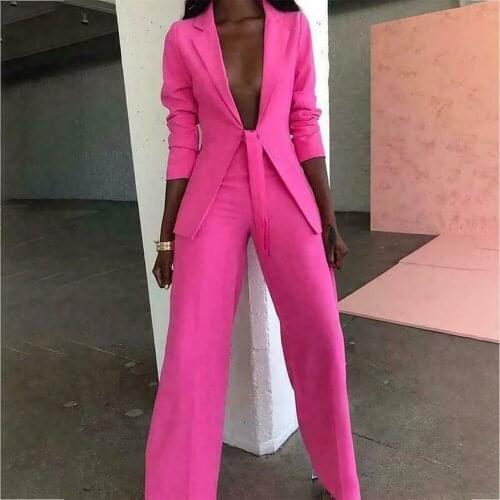 Ladies Suit 2 Pieces Mother of The Bride Suits Formal Business Womens Office Dress for Wedding Terno Feminino(Jacket+Pant)