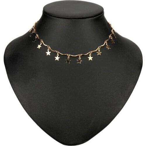 Star Necklace Women Choker Kolye Gold Silvery Moon Necklaces Boho Pendants Collier Femme Chain Collar collares de moda 2020 G2
