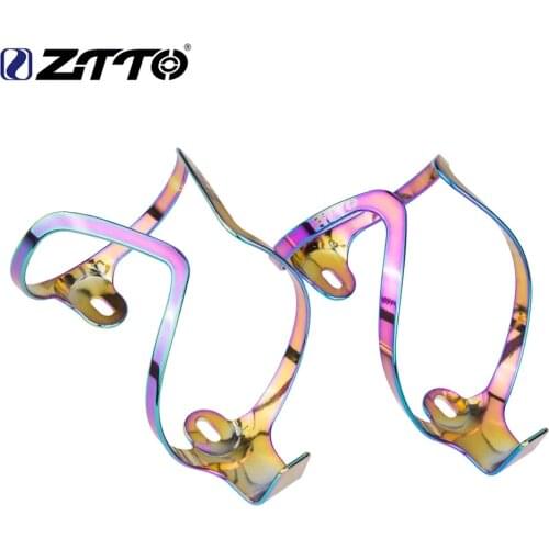 ZTTO Bicycle bottle cage mtb road bike electroplated colorful ultra-light aluminum bottle cage Color gradient Bike bottle cage