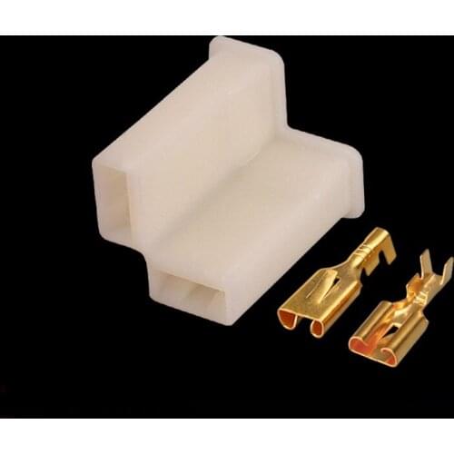 100 Sets 2 Pin PA66 Auto Connector Fuel Nozzle Plug Housing Connector Electrical Wiring connectors Wire Clip Connector