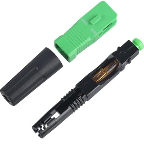 100PCS SC APC Optical Fiber Cable FTTH Quick Connector Fast Cold Connection Adapter for CATV Network