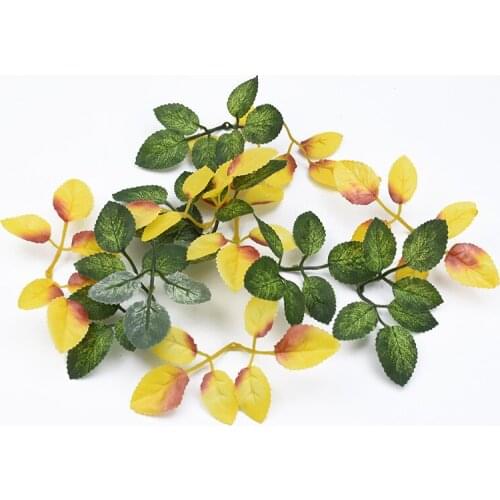 10/20 Pieces Silk roses leaf christmas Leaves artificial plants decorative flowers wreaths wedding home decoration accessories