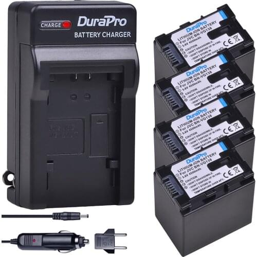 4Pcs 4500mAh BN-VG138 BN VG121 VG114 VG107 Camera Batteries + US/UK Single Charger for JVC GZ E10 E100 E245 E265 E565 EX210