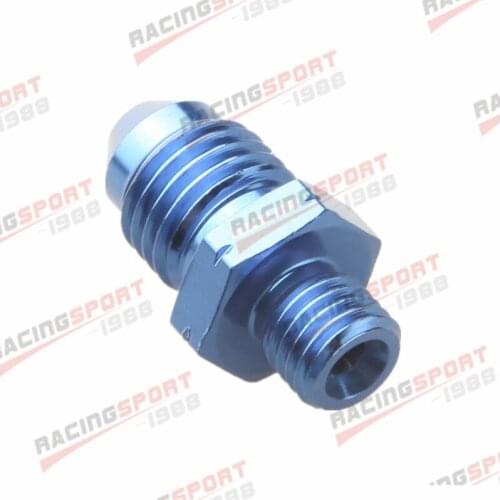 -4AN AN4 Male Flare To M10x1.5 Metric Straight Fitting Black/Blue