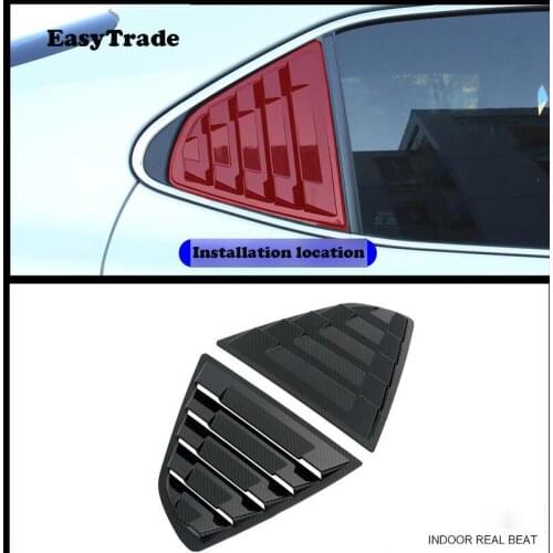 Car Rear Panel Side Vent Window Louver Backside Blinds Sticker Carbon Fiber frame Trim For Toyota Camry 2018 2019 Accessories