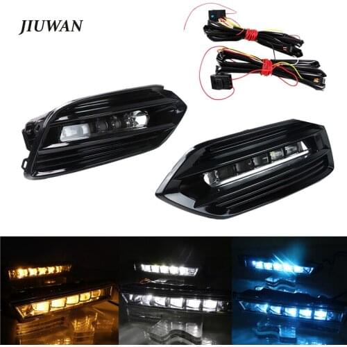 Car LED Flowing Flash DRL Waterproof Driving White Yellow Blue Turn Singal Lights for Honda HRV 2018 2019 2020 2 Color/3 Color